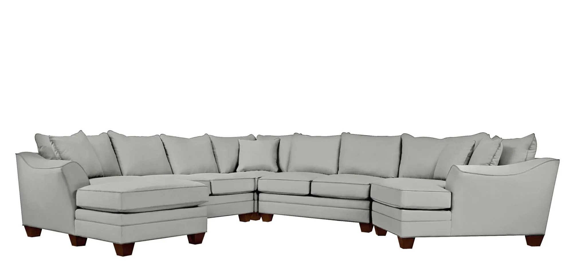 Foresthill 5-pc. Left Hand Facing Sectional Sofa in Suede So Soft Platinum by H.M. Richards