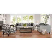 Daine 2-pc.. Sofa and Loveseat Set in Popstitch Pebble by Fusion Furniture