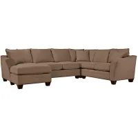 Foresthill 4-pc. Left Hand Chaise Sectional Sofa in Suede So Soft Khaki by H.M. Richards
