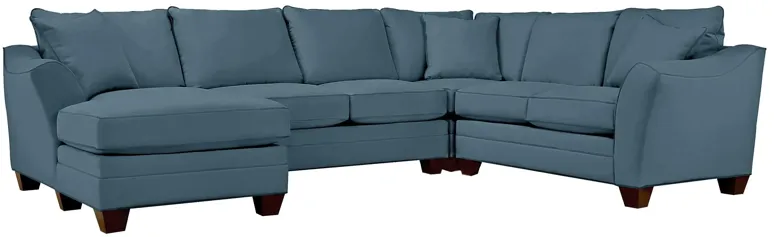 Foresthill 4-pc. Left Hand Chaise Sectional Sofa in Suede So Soft Indigo by H.M. Richards