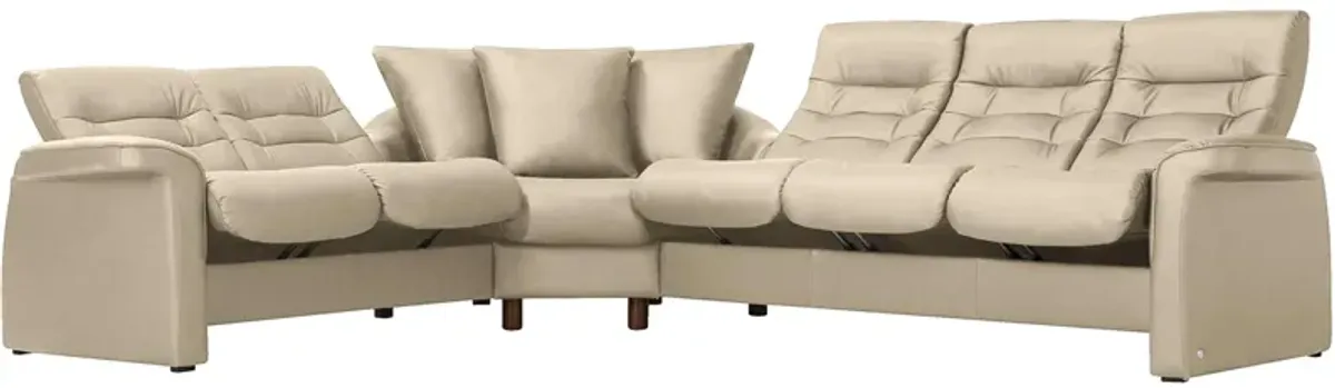 Stressless Sapphire 3-pc. Leather Reclining Sectional Sofa