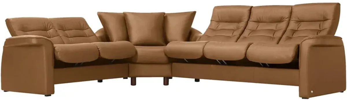 Stressless Sapphire 3-pc. Leather Reclining Sectional Sofa