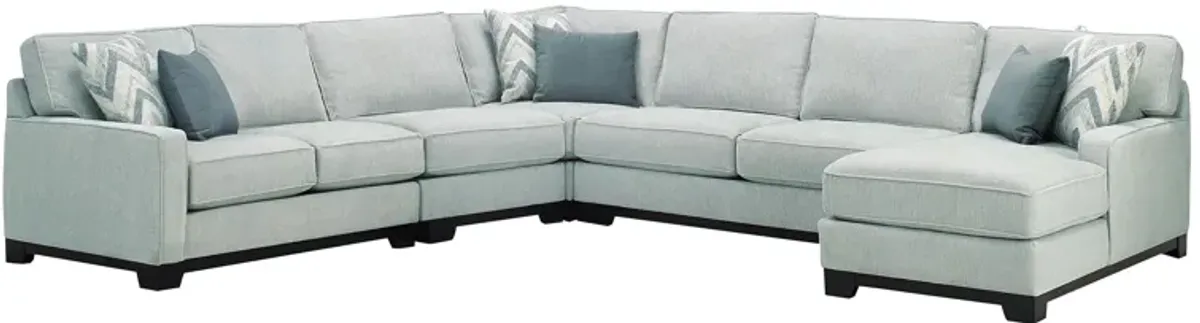 Arlo 5-pc. Sectional in Suede Dove by Jonathan Louis