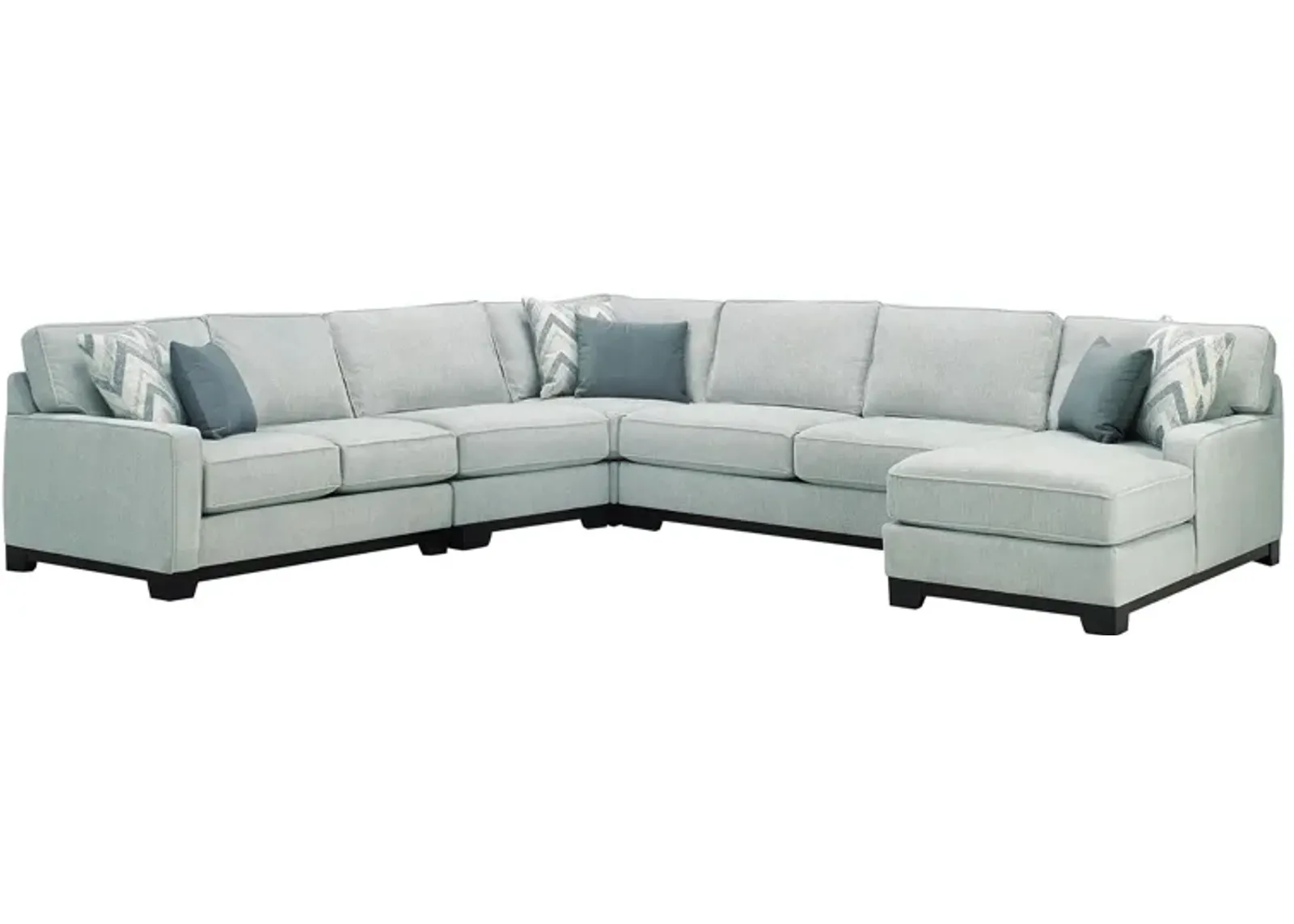 Arlo 5-pc. Sectional in Suede Dove by Jonathan Louis