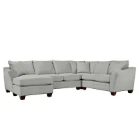 Foresthill 4-pc. Left Hand Chaise Sectional Sofa in Suede So Soft Platinum by H.M. Richards
