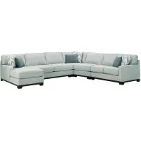Arlo 5-pc. Sectional in Suede Dove by Jonathan Louis