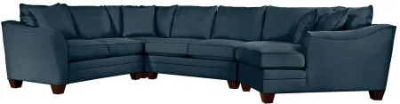 Foresthill 4-pc. Right Hand Cuddler Sectional Sofa in Suede So Soft Midnight by H.M. Richards