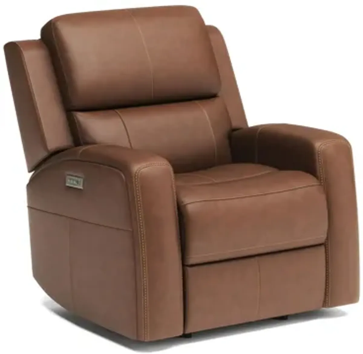 Linden Leather Power Recliner with Power Headrest and Lumbar