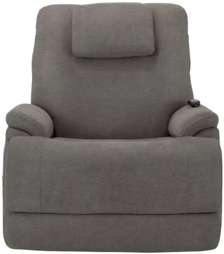 Zion Power Lift Recliner with Power Headrest and Power Lumbar in Gray by Flexsteel