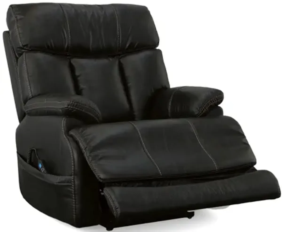 Clive Leather Power Recliner with Power Headrest and Lumbar
