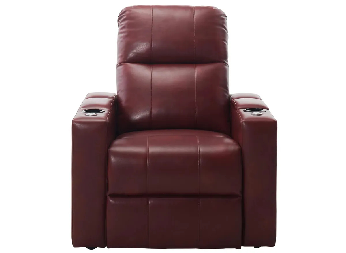 Matrix Home Theater Power Recliner in Red by Bellanest.