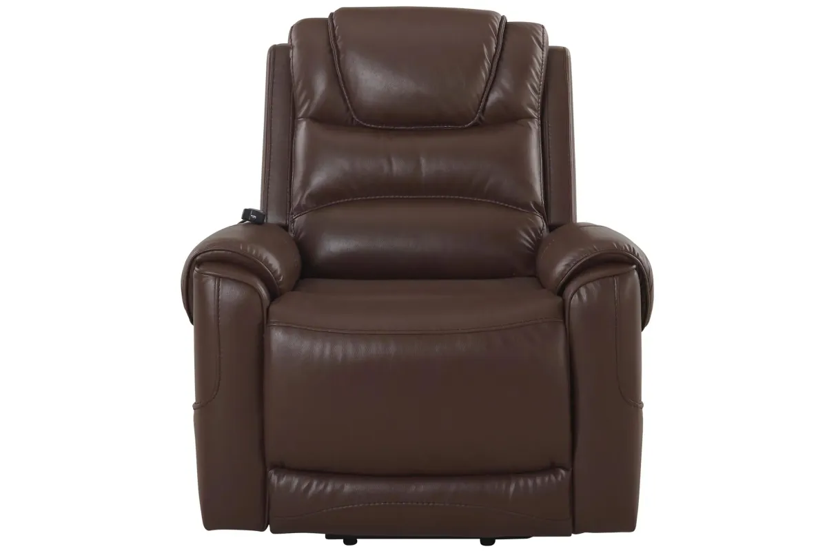 Demont Power Lift Recliner in Light Brown by High Line Smart Home