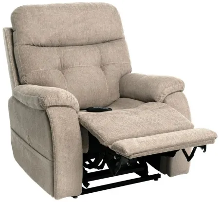Power Lift Chair With Adjustable Headrest in Stone by Bellanest