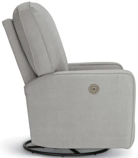 Stetson Power Swivel Recliner in Dove Gray by Best Chairs