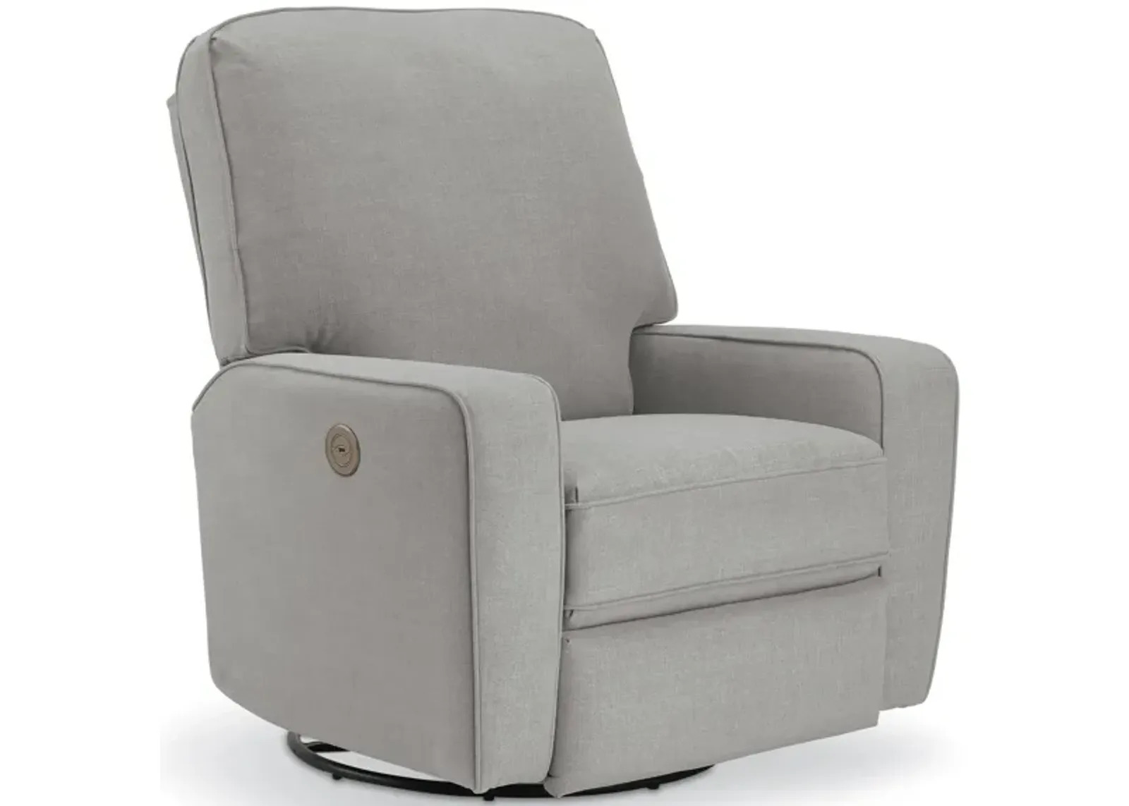 Stetson Power Swivel Recliner in Dove Gray by Best Chairs