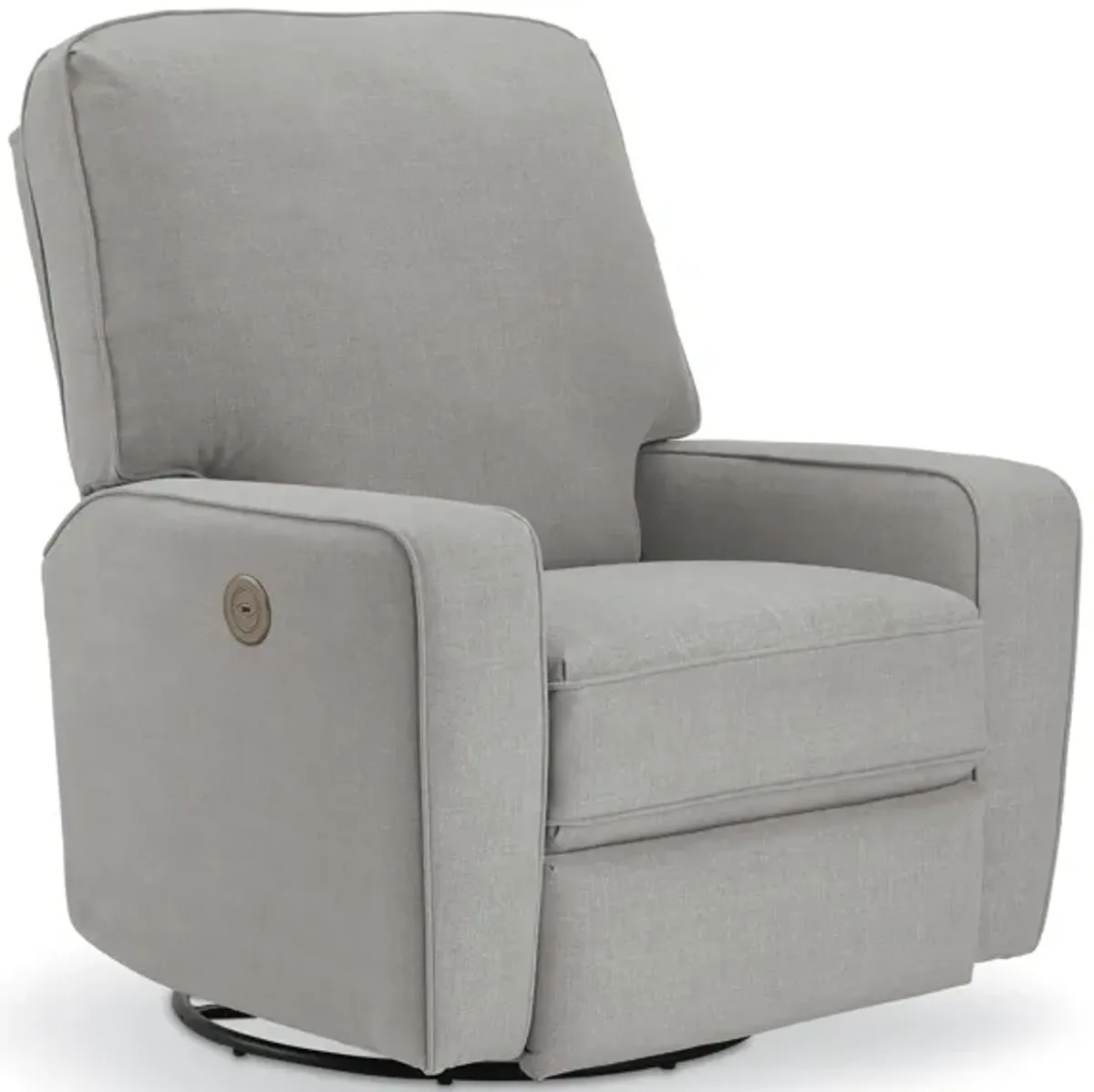 Stetson Power Swivel Recliner in Dove Gray by Best Chairs