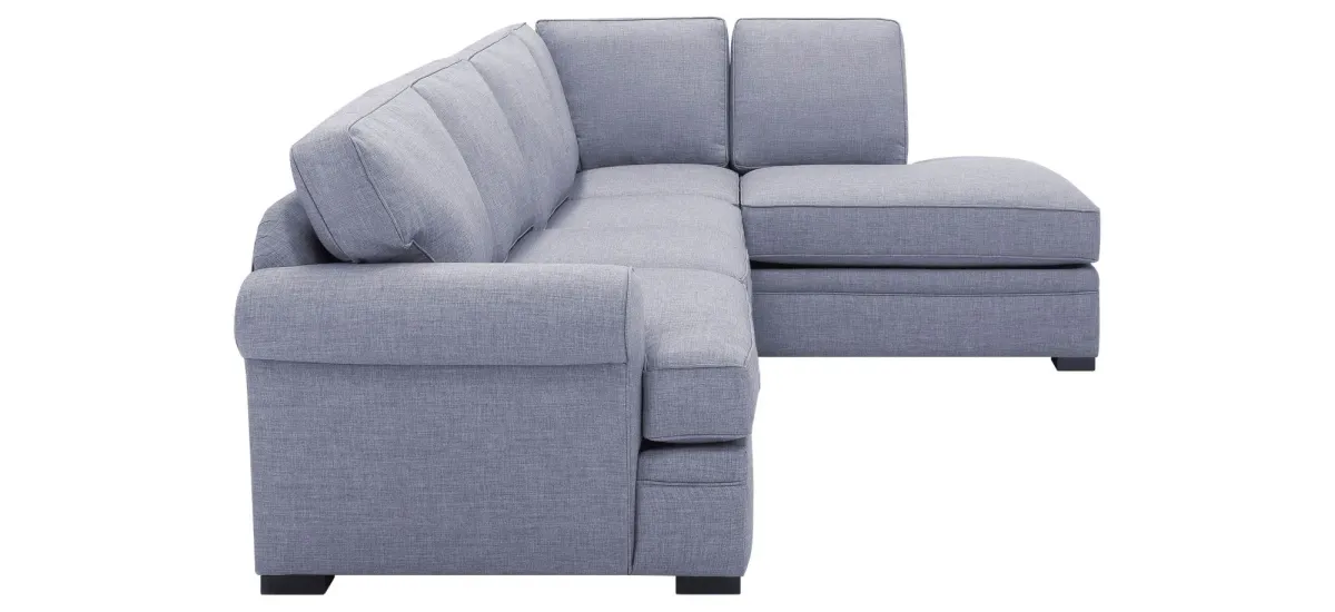 Granger 3-pc... Sectional in Denim by Jonathan Louis