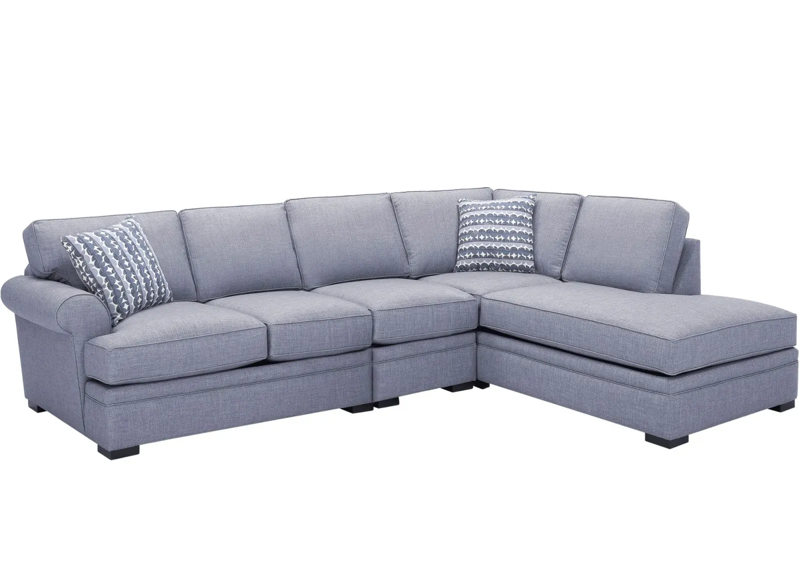 Granger 3-pc... Sectional in Denim by Jonathan Louis