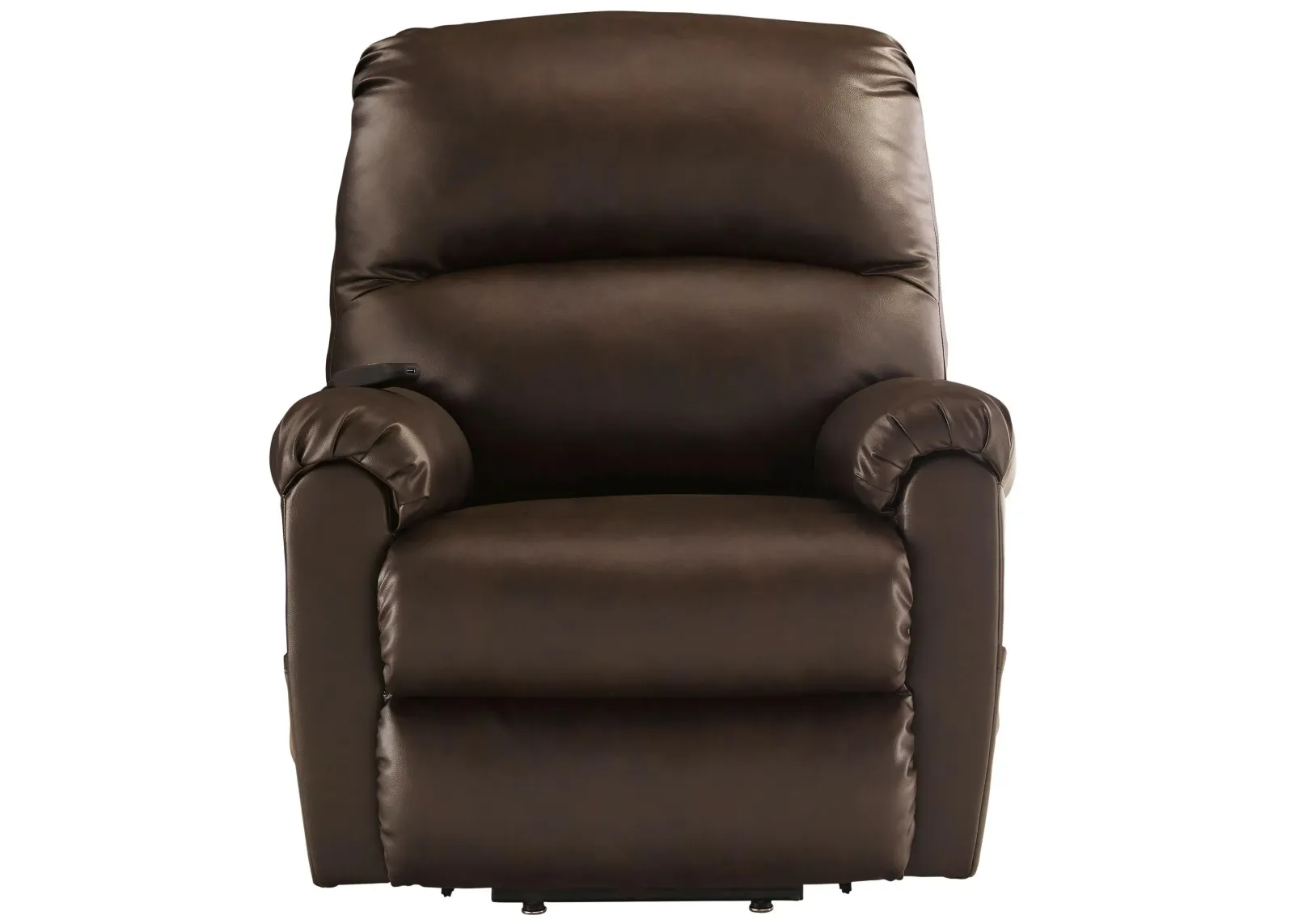 Shadowboxer Power Lift Recliner in Chocolate Faux Leather by Ashley Furniture