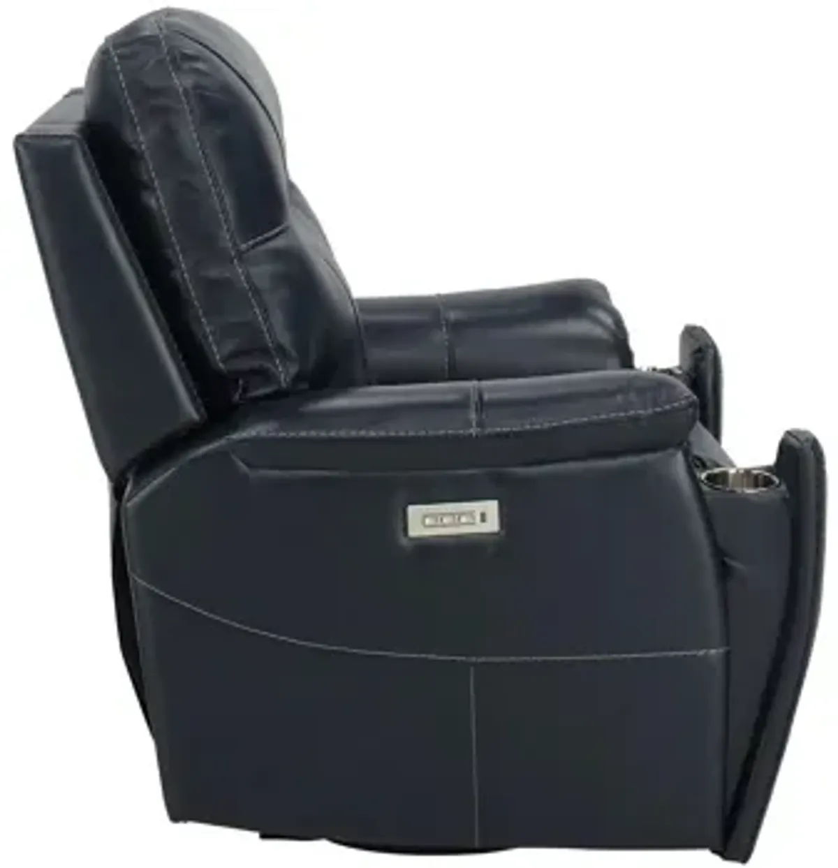 Barnett Leather Layflat Power Recliner w/ Power Headrest and Lumbar