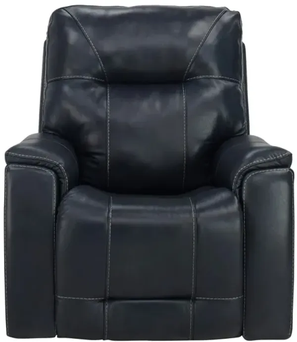 Barnett Leather Layflat Power Recliner w/ Power Headrest and Lumbar