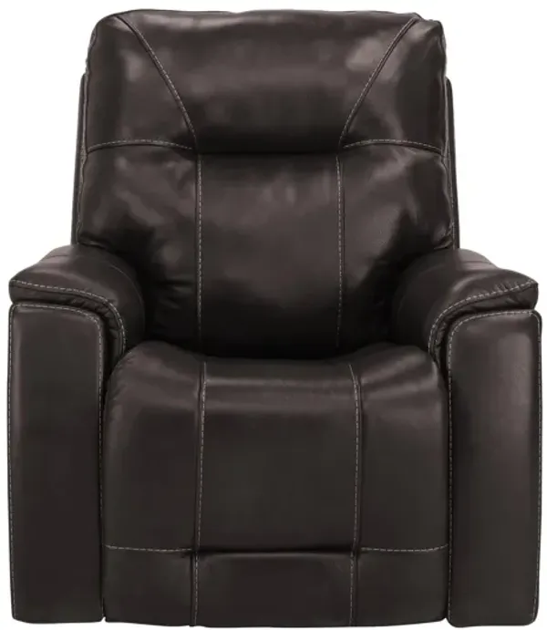 Barnett Leather Layflat Power Recliner w/ Power Headrest and Lumbar