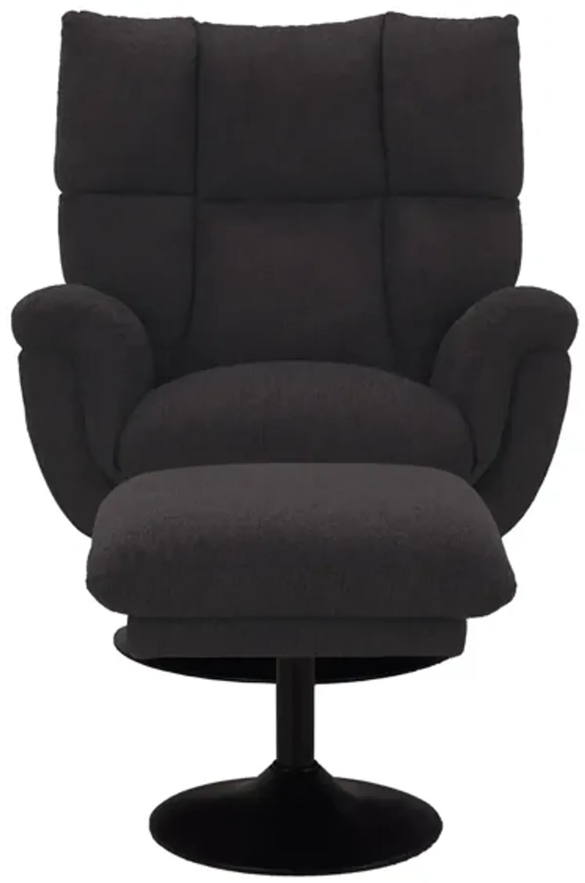 Elles Swivel Recliner w/Ottoman in Gray by Bellanest