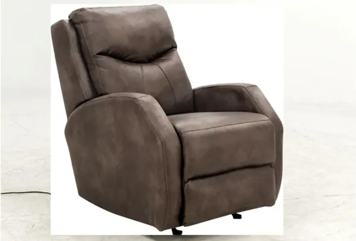 Leon Microfiber Power Recliner w/ Power Headrest, Lumbar, Heat & Massage