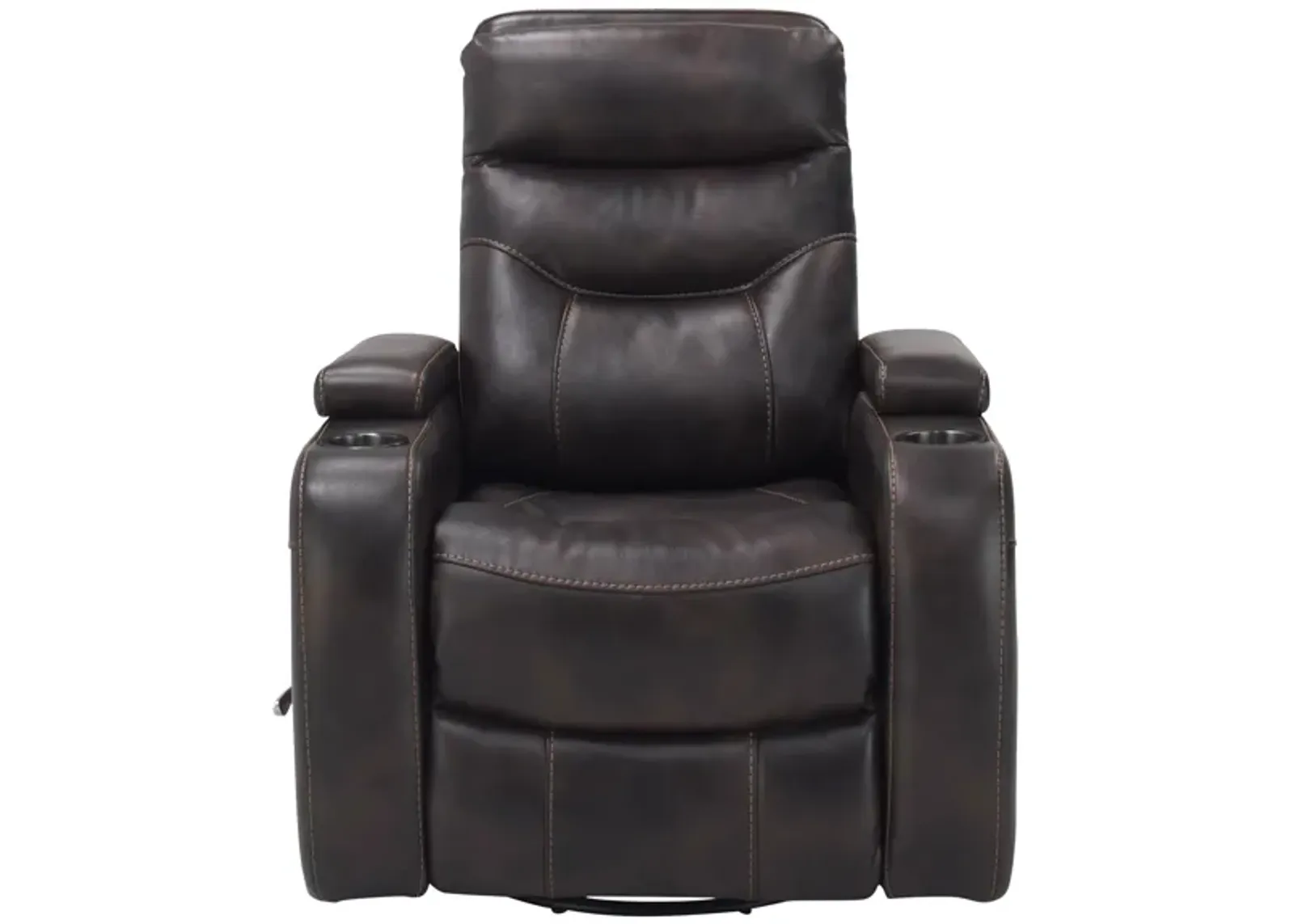 Mitch Swivel Recliner in Brown by Bellanest