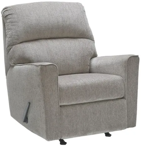 Adelson Chenille Rocker Recliner in Alloy by Ashley Furniture