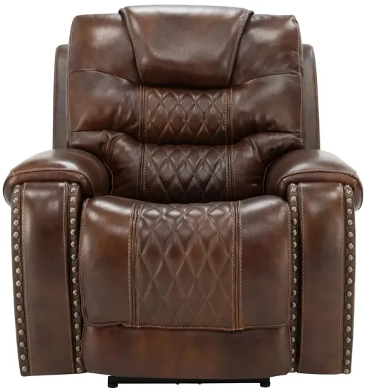 Ballard Power Recliner w/Power Headrest in Vintage Caramel by Corinthian