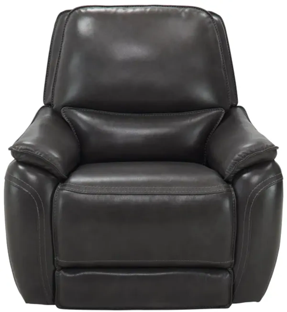 Corsello Leather Power Recliner w/ Power Headrest in Gray by Bellanest