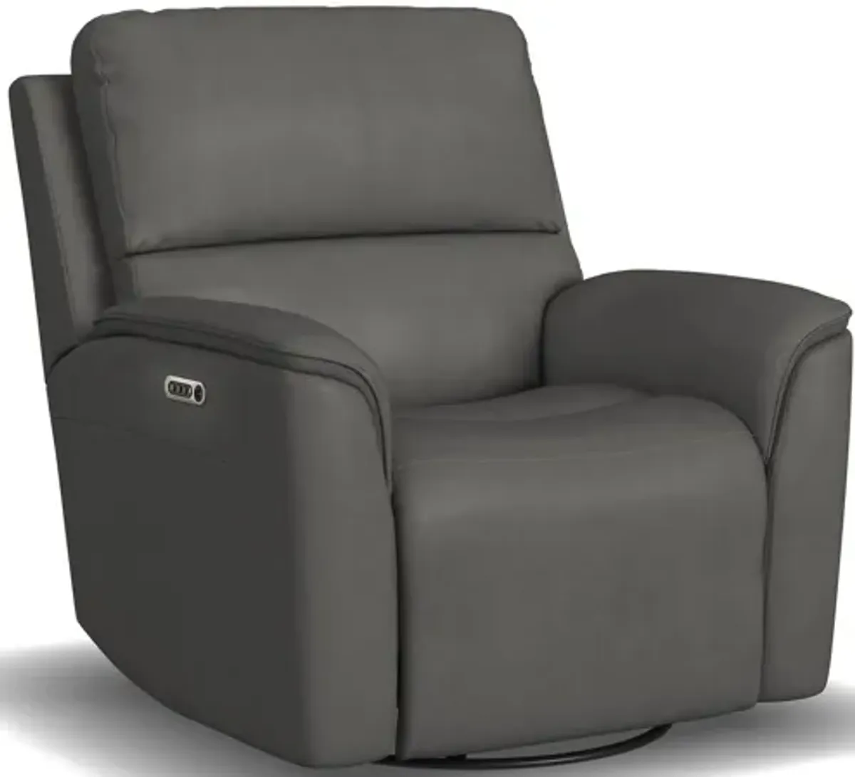 Henrick Triple Power Leather Swivel Glider Recliner