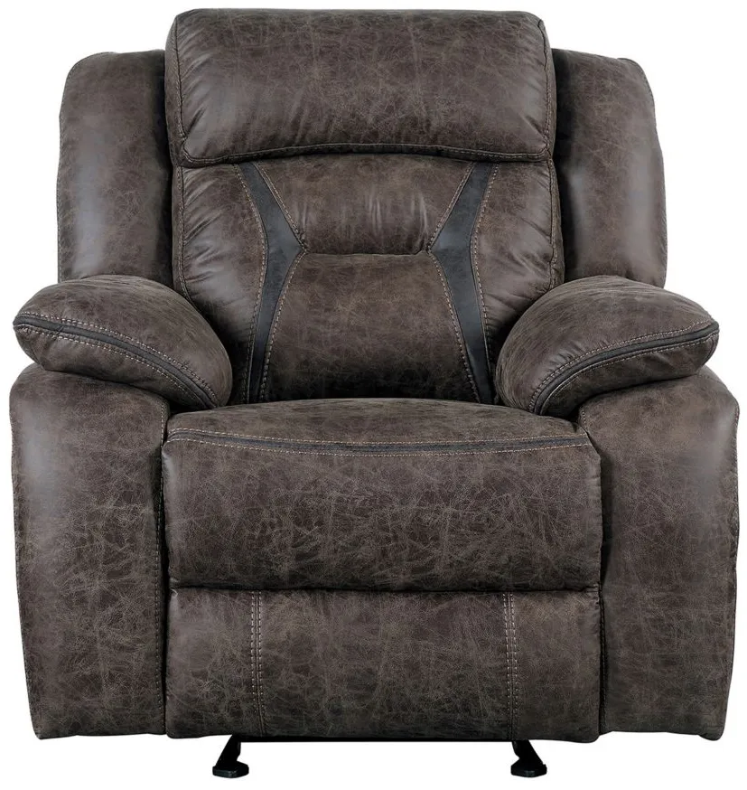 Lecter Reclining Chair in Dark brown by Homelegance