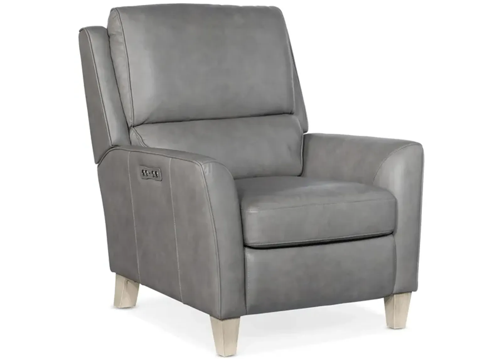 Dunes Power Recliner with Power Headrest in Aline Light Gray by Hooker Furniture