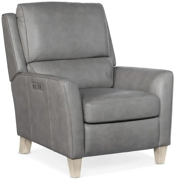 Dunes Power Recliner with Power Headrest in Aline Light Gray by Hooker Furniture