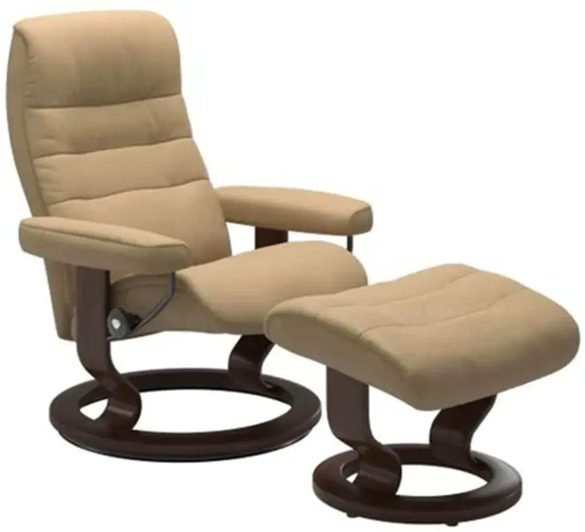 Stressless Opal Small Classic Reclining Chair and Ottoman