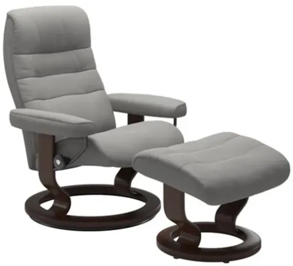 Stressless Opal Small Classic Reclining Chair and Ottoman