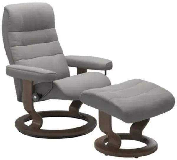 Stressless Opal Small Classic Reclining Chair and Ottoman