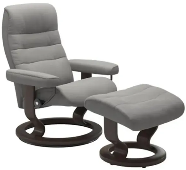 Stressless Opal Small Classic Reclining Chair and Ottoman
