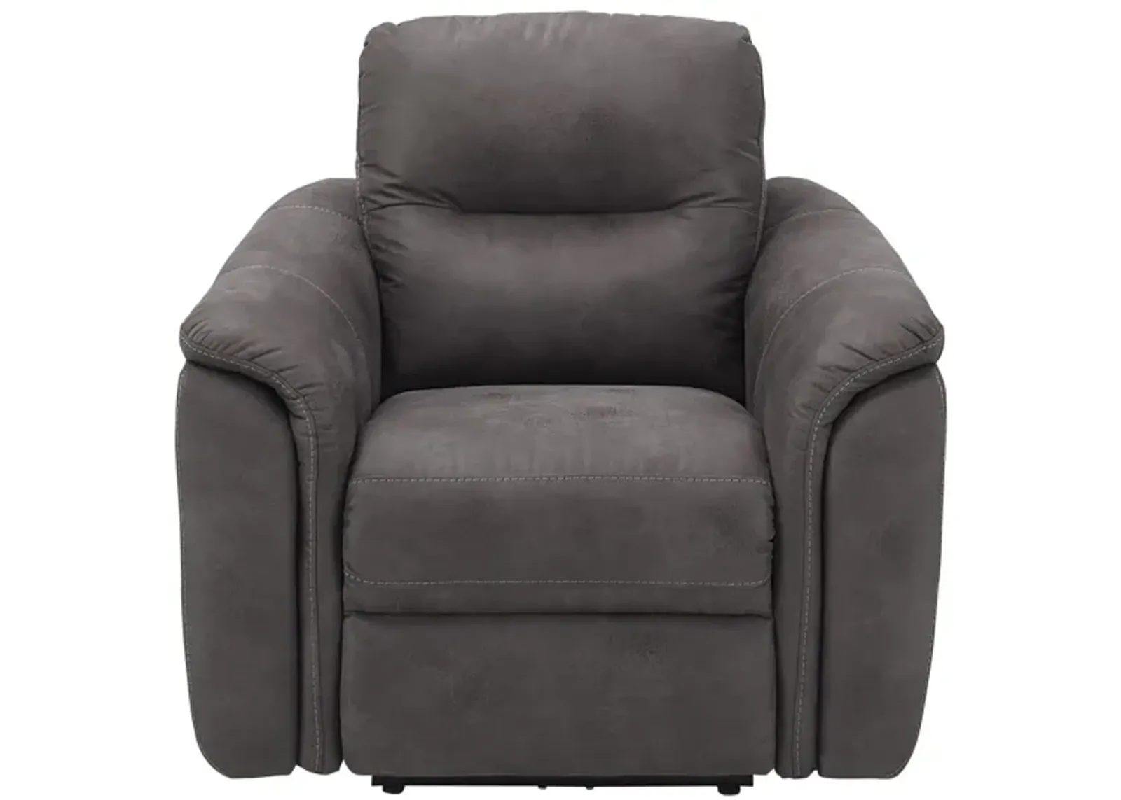 Rockland Microfiber Power Recliner in Gray by Bellanest