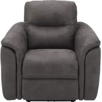 Rockland Microfiber Power Recliner in Gray by Bellanest