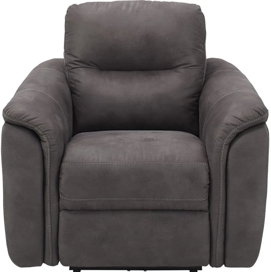 Rockland Microfiber Power Recliner in Gray by Bellanest