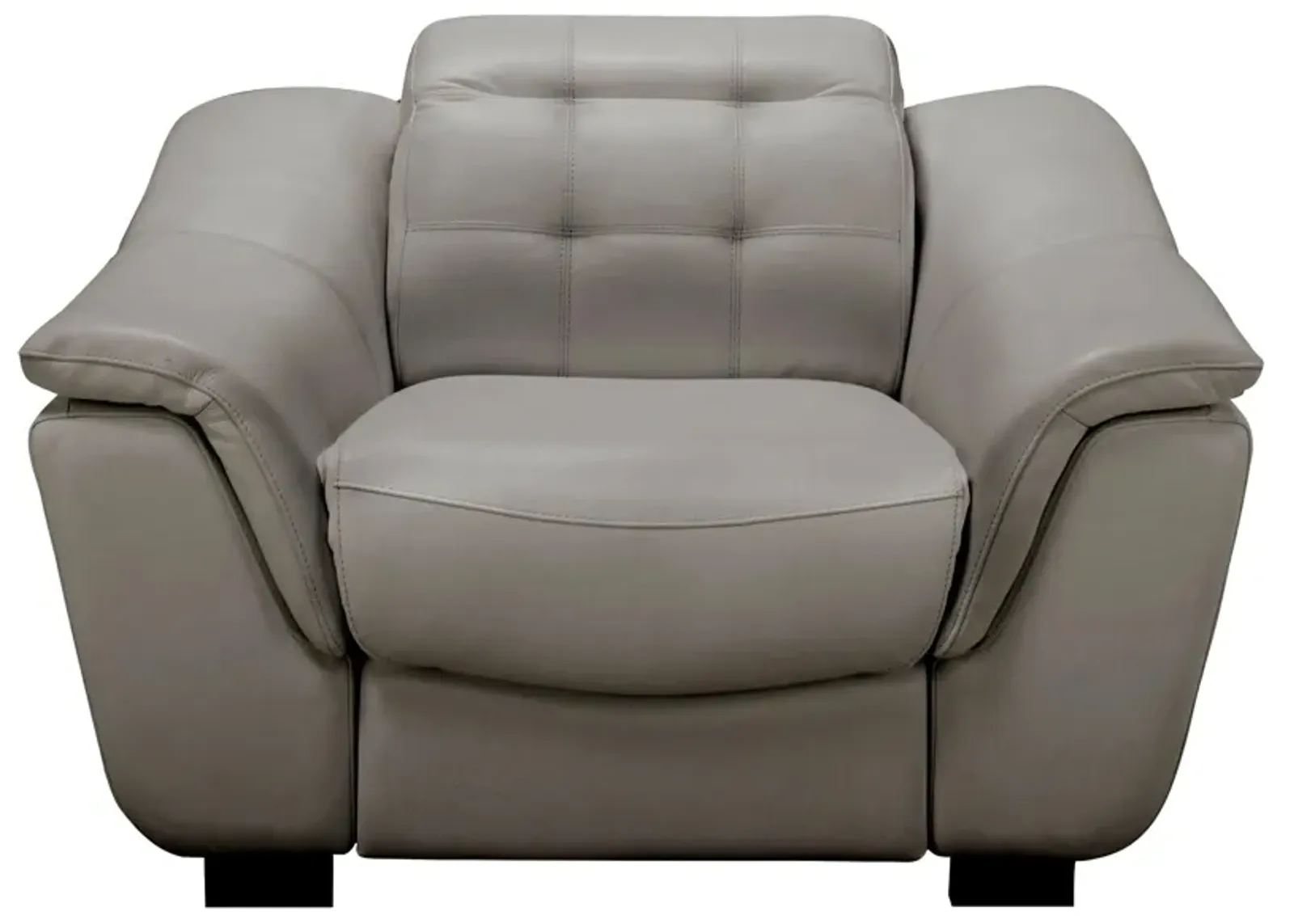 Cadori Leather Power Recliner w/ Power Headrest in Gray by Chateau D'Ax