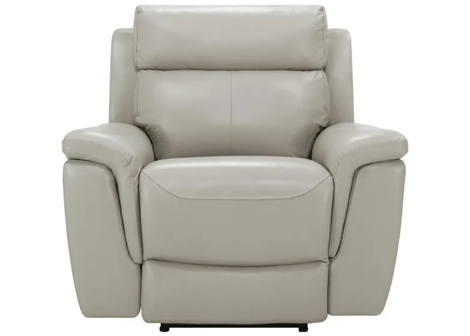 Dryden Leather Power Recliner w/ Power Headrest in Gray by Bellanest