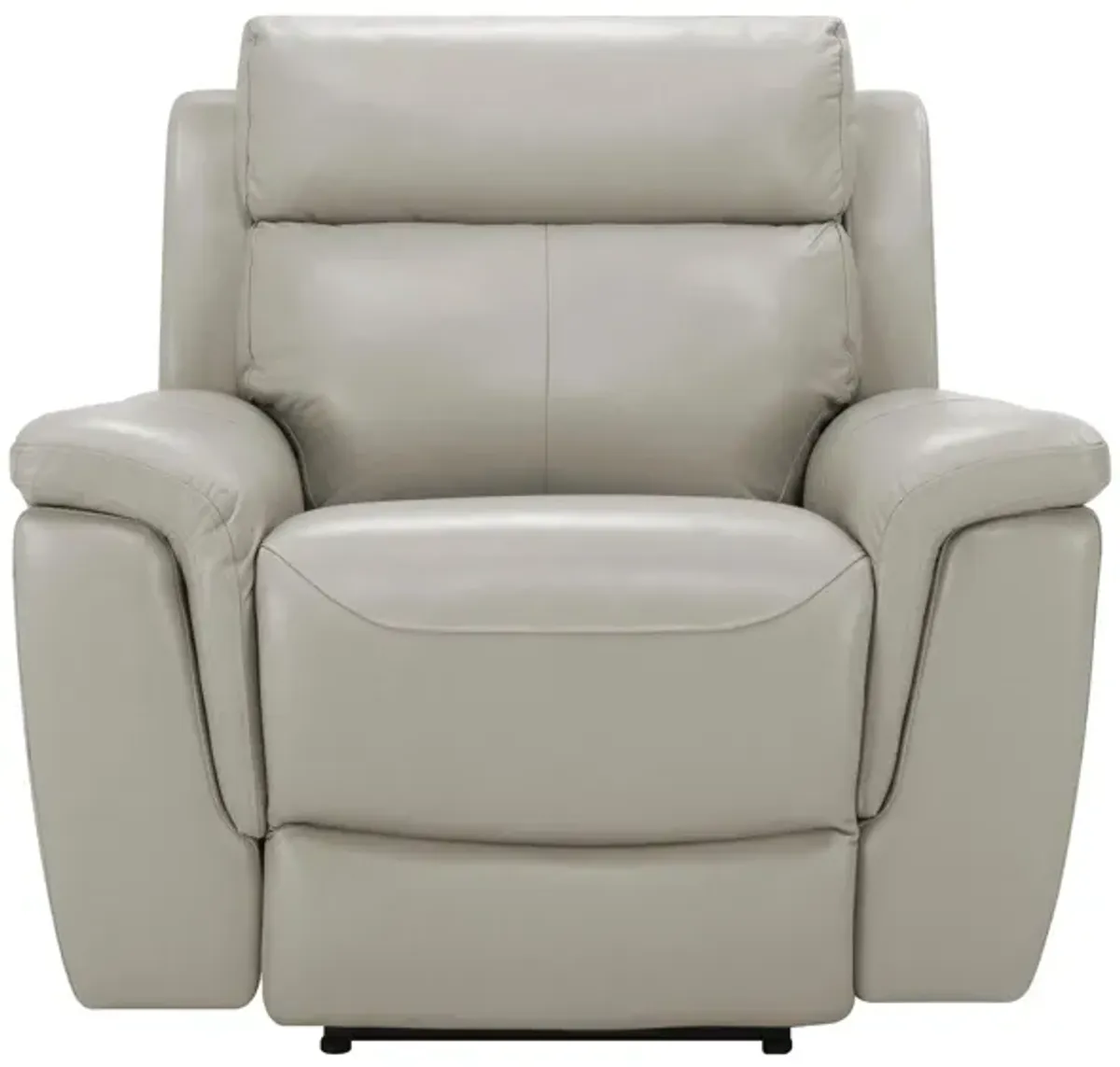 Dryden Leather Power Recliner w/ Power Headrest in Gray by Bellanest