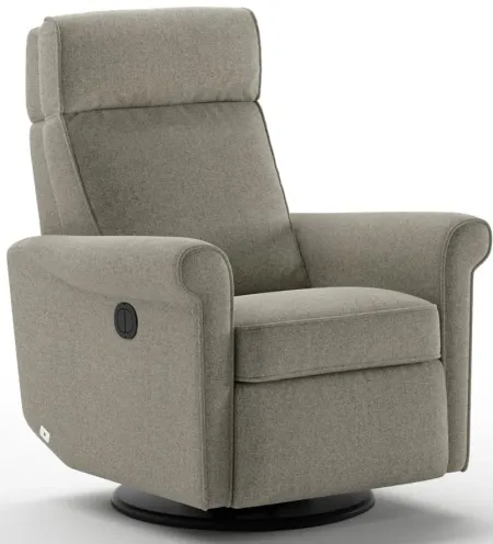 Rolled Power & Battery Recliner in Rene 03 by Luonto Furniture