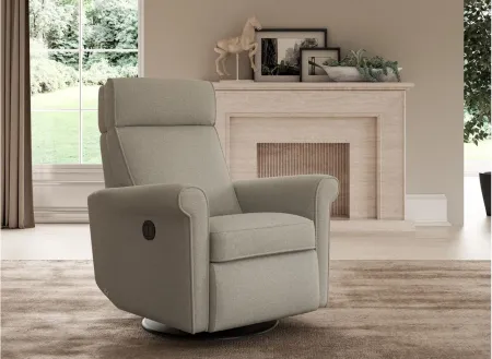 Rolled Power & Battery Recliner in Rene 01 by Luonto Furniture