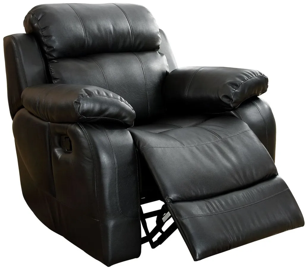 Dwyer Glider Reclining Chair in Black by Homelegance
