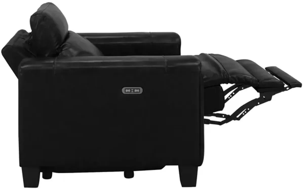 Ace Power Recliner w/ Power Headrest in Black by Bellanest